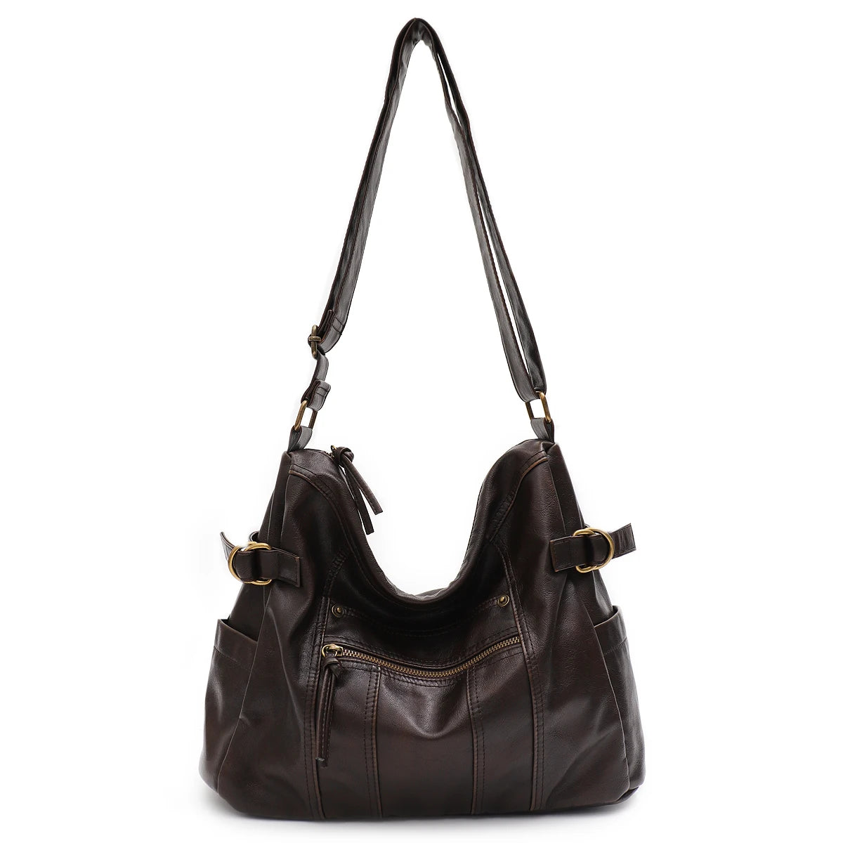 Buckle Multi-Pocket Hobo