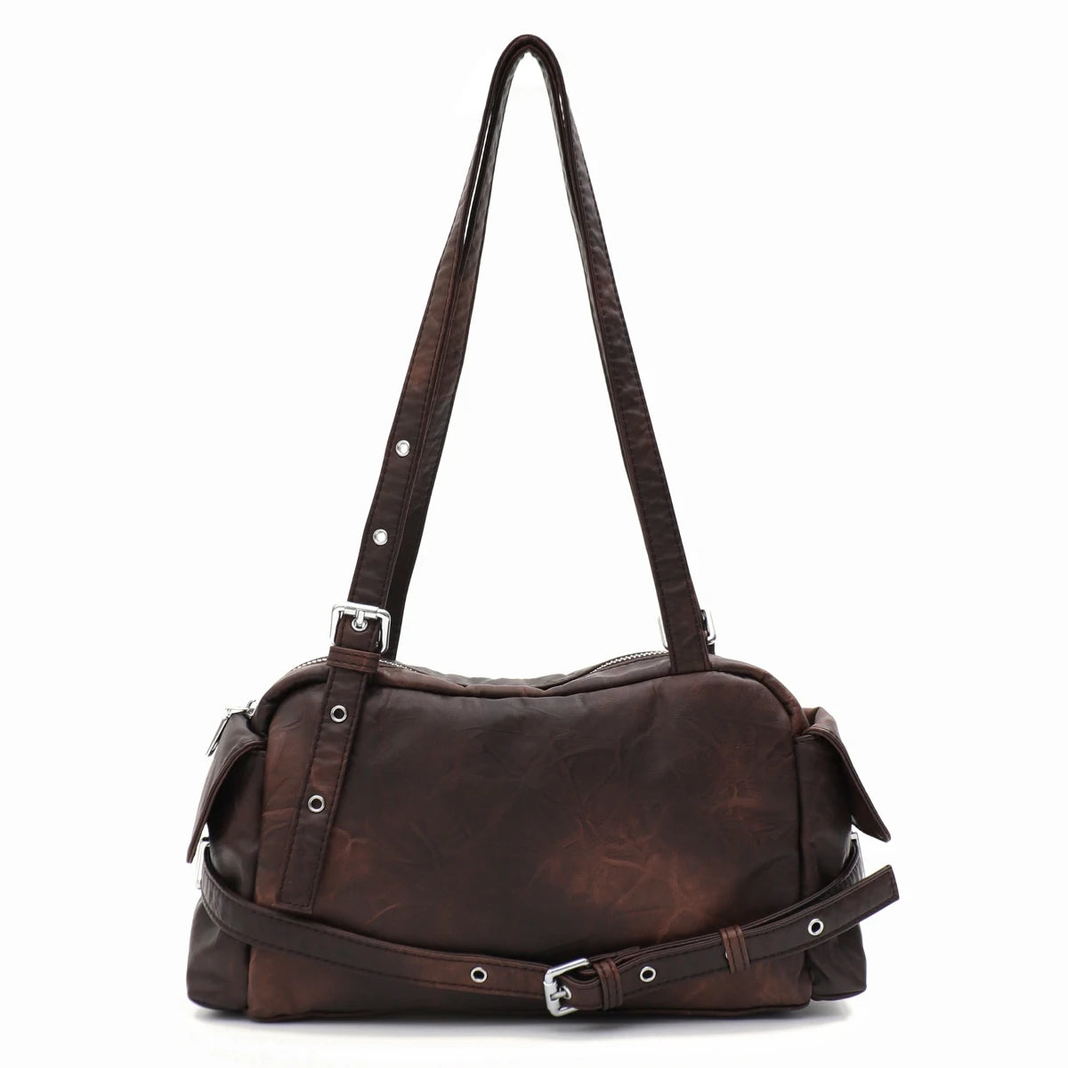 Grommet-Strap Shoulder Bag