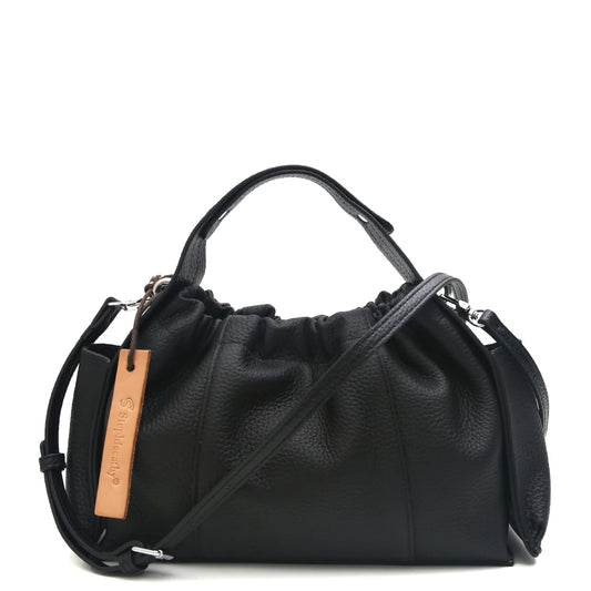 Ruched Top-Handle Bag