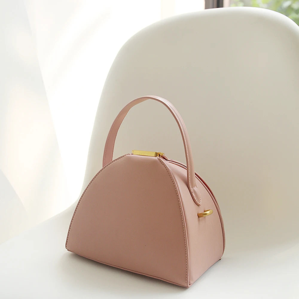 Sculpted Dome Top-Handle Bag