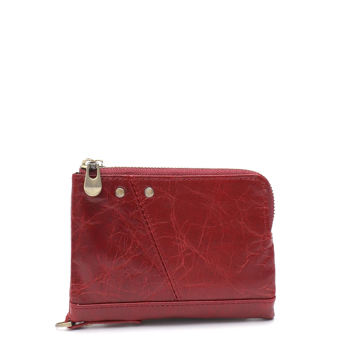 Distressed Zip Bifold Wallet