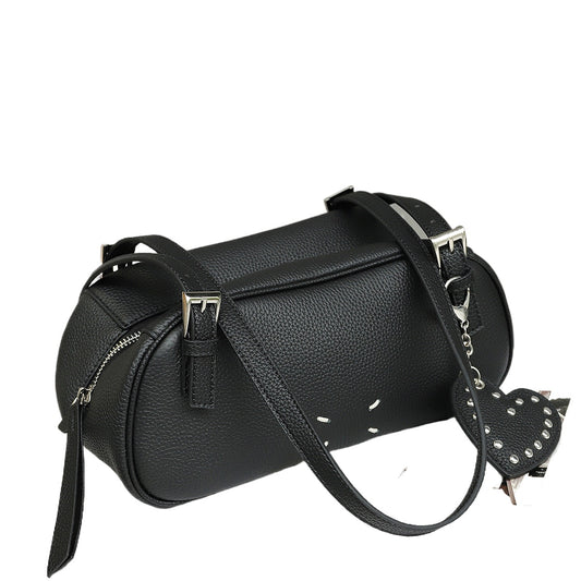 Riveted Barrel Shoulder Bag