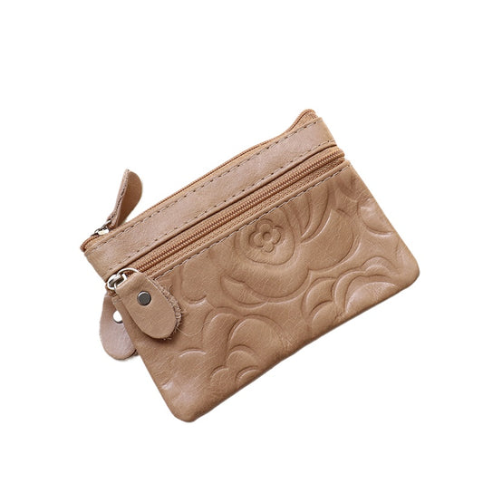 Embossed Floral Key Pouch