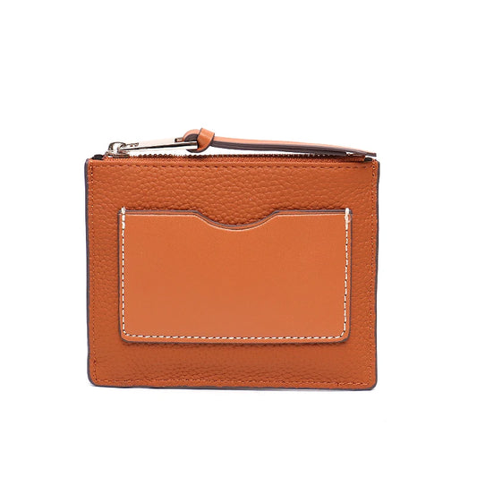 Front-Slot Zip Card Wallet