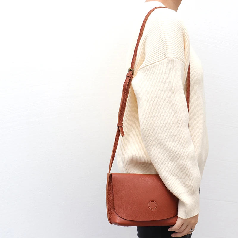 Rounded Flap Crossbody Bag