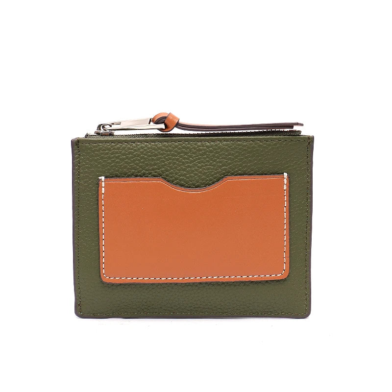 Front-Slot Zip Card Wallet
