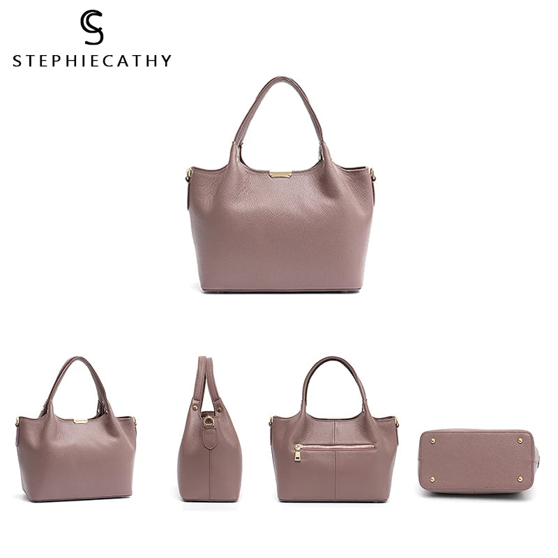 Sculpted Double-Handle Tote