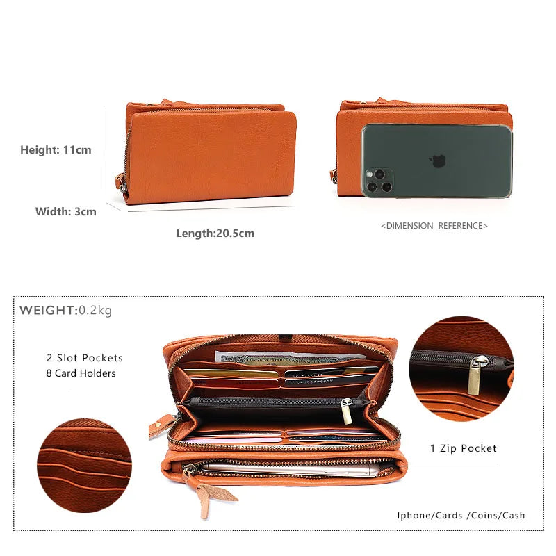 Minimal Zip Wristlet Wallet