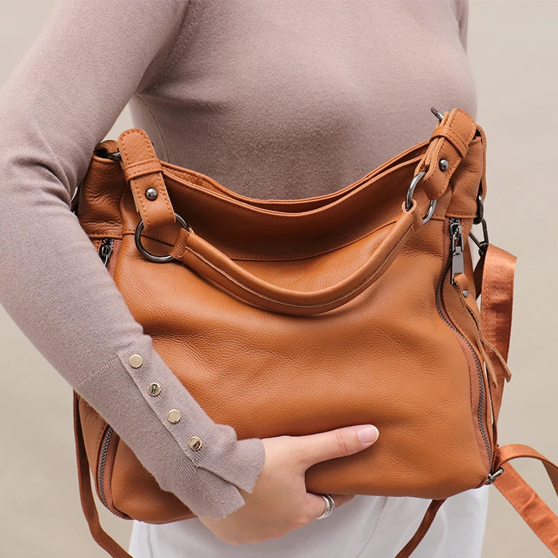 Multi-Pocket Soft Hobo
