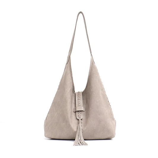 Tassel Shoulder Hobo Bag