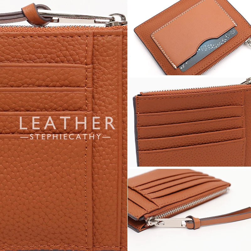 Front-Slot Zip Card Wallet