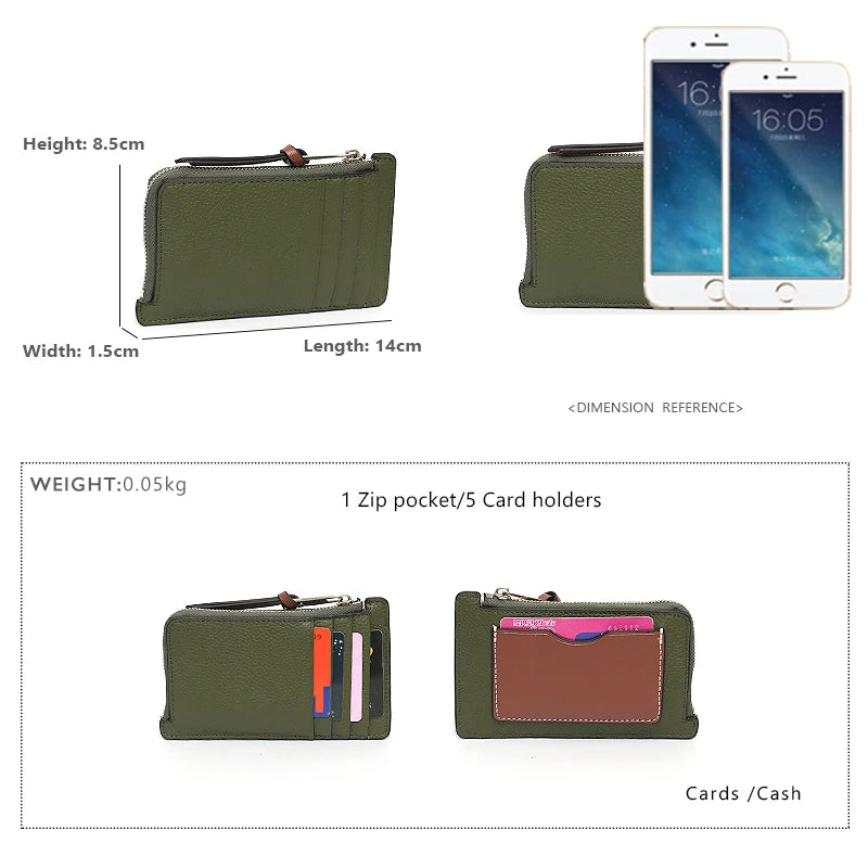 Multi-Slot Zip Card Wallet