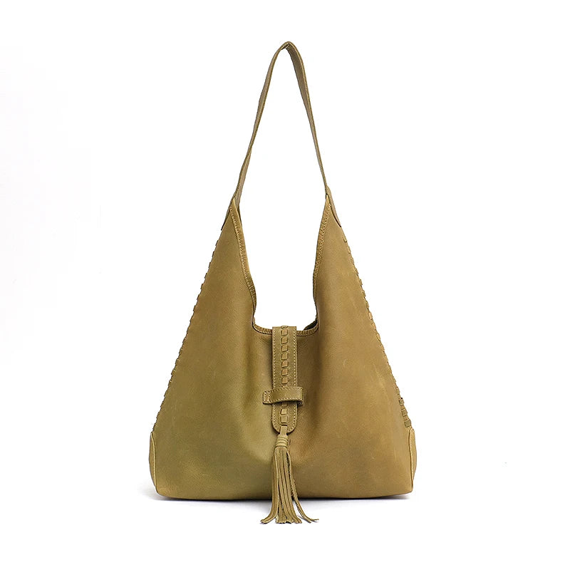 Tassel Shoulder Hobo Bag