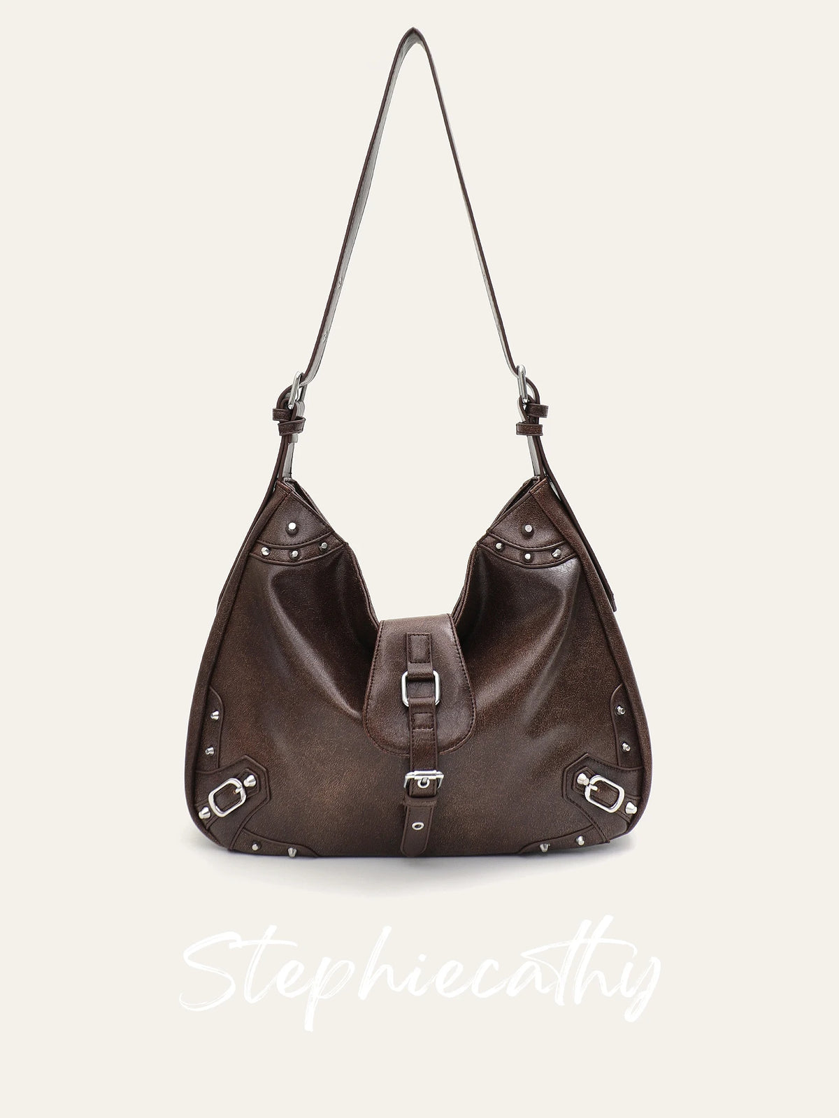 Chain-Strap Slouchy Hobo