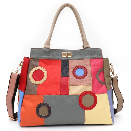 Geometric Turn-Lock Tote