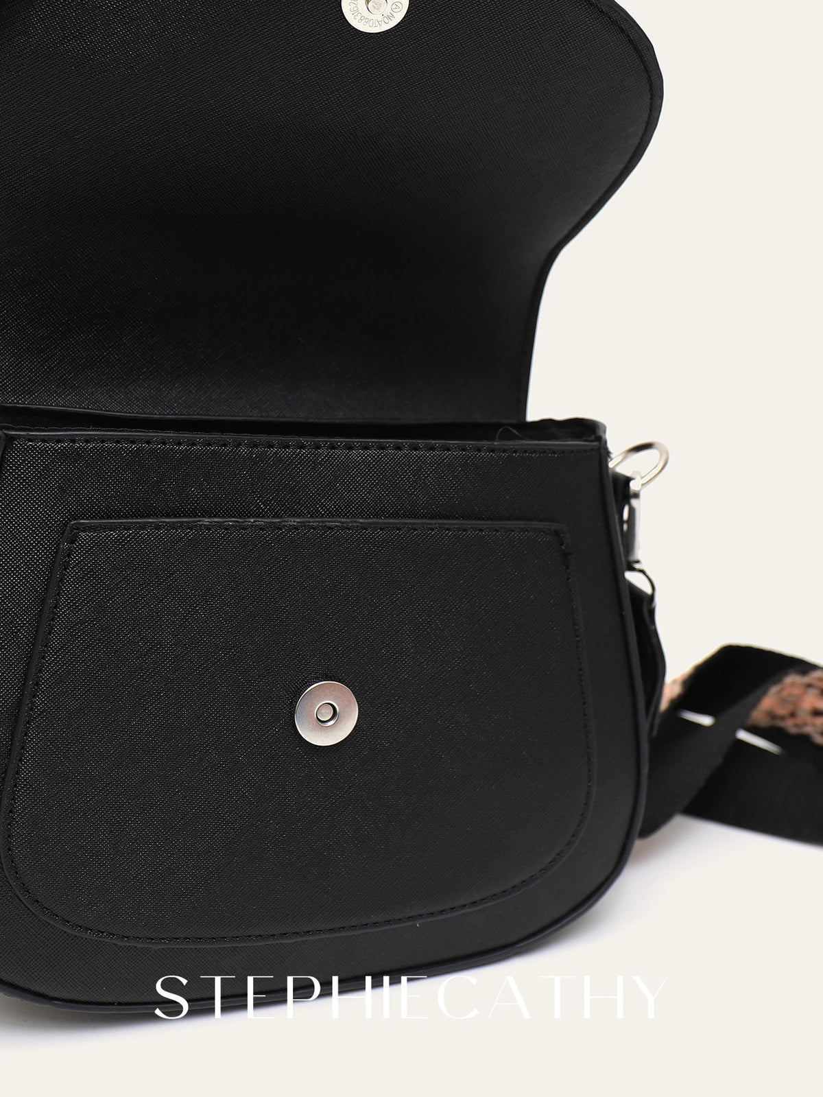 Woven-Strap Saddle Bag