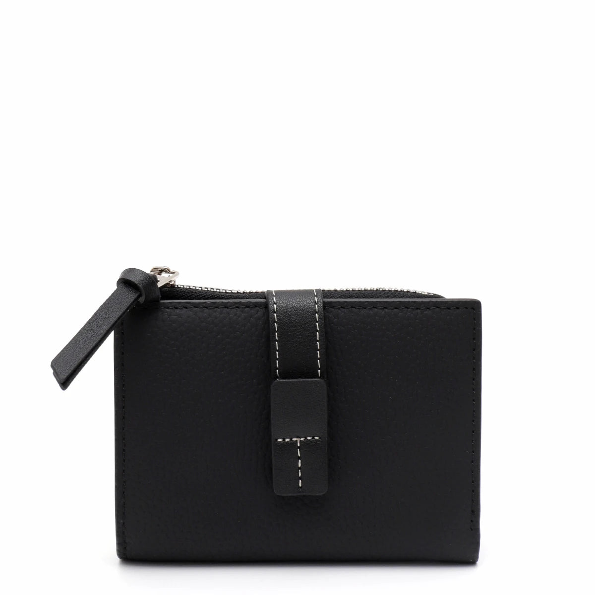 Contrast-Trim Zip Wallet