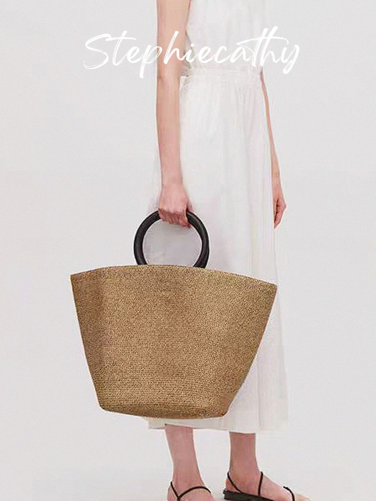 Round-Handle Beach Tote