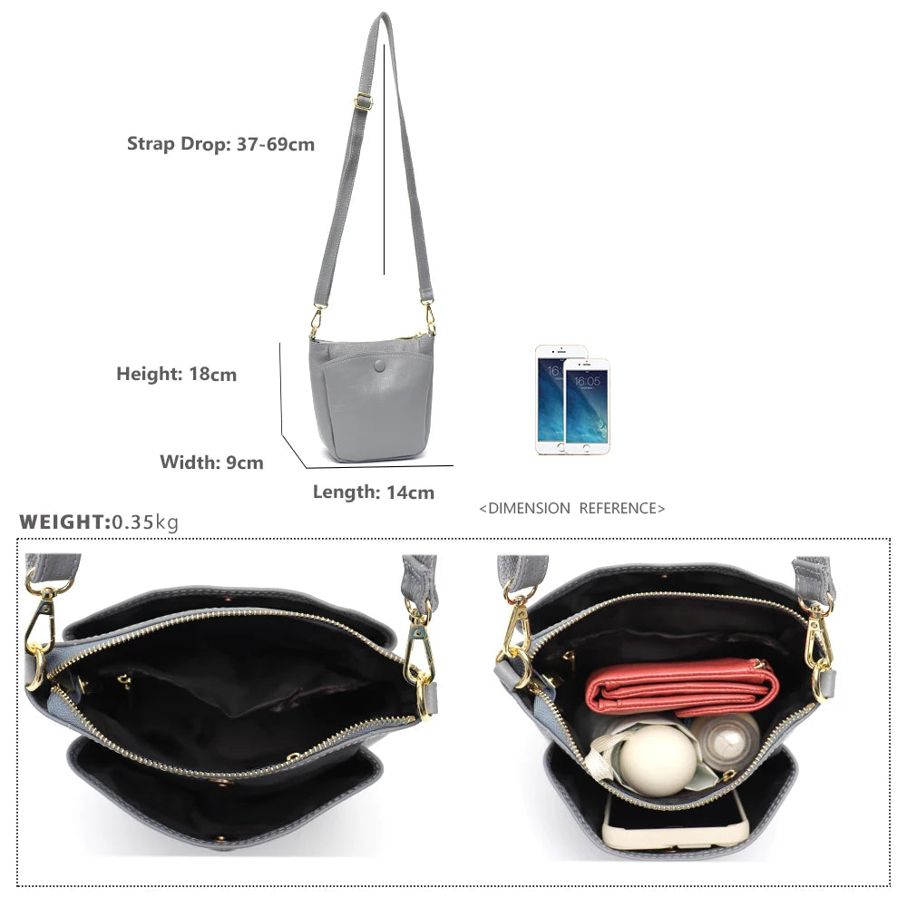 Compact Multi-Pocket Crossbody