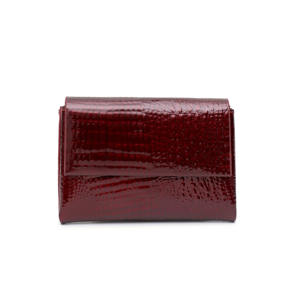 Croc-Embossed Trifold Wallet