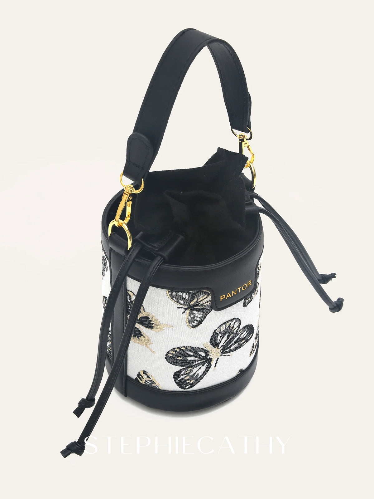 Printed Drawstring Bucket Bag