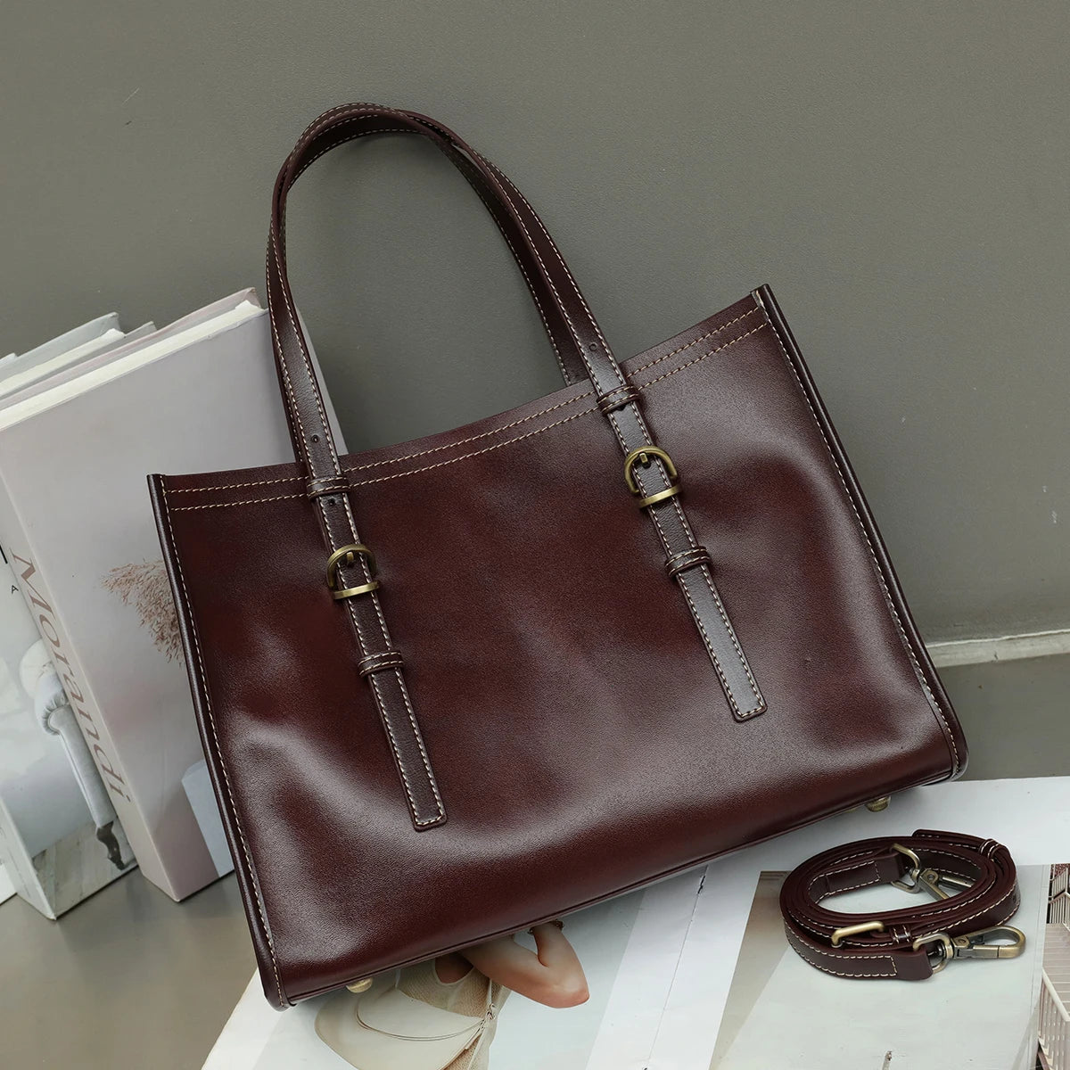 Structured Top-Handle Tote