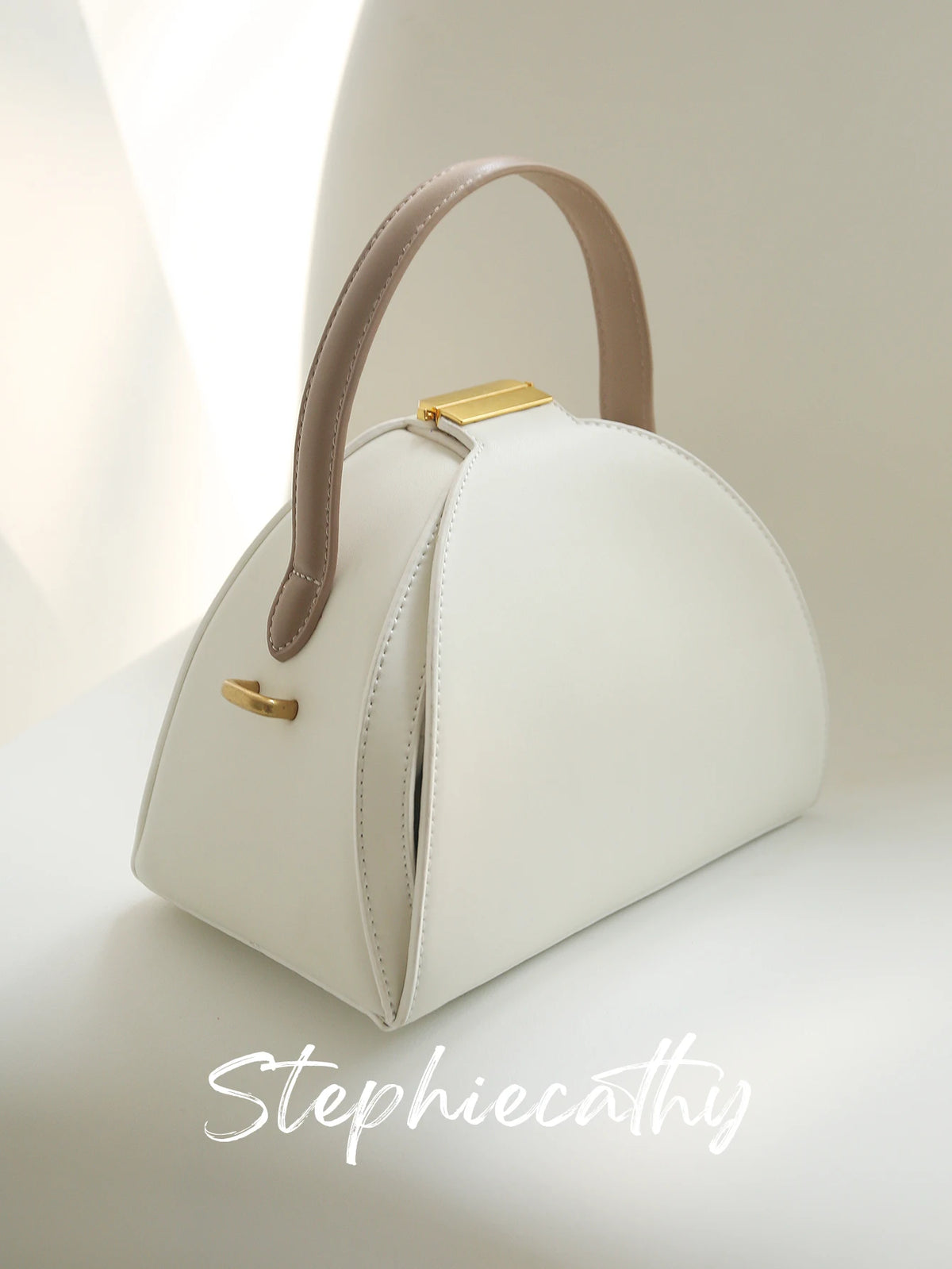 Sculpted Dome Top-Handle Bag
