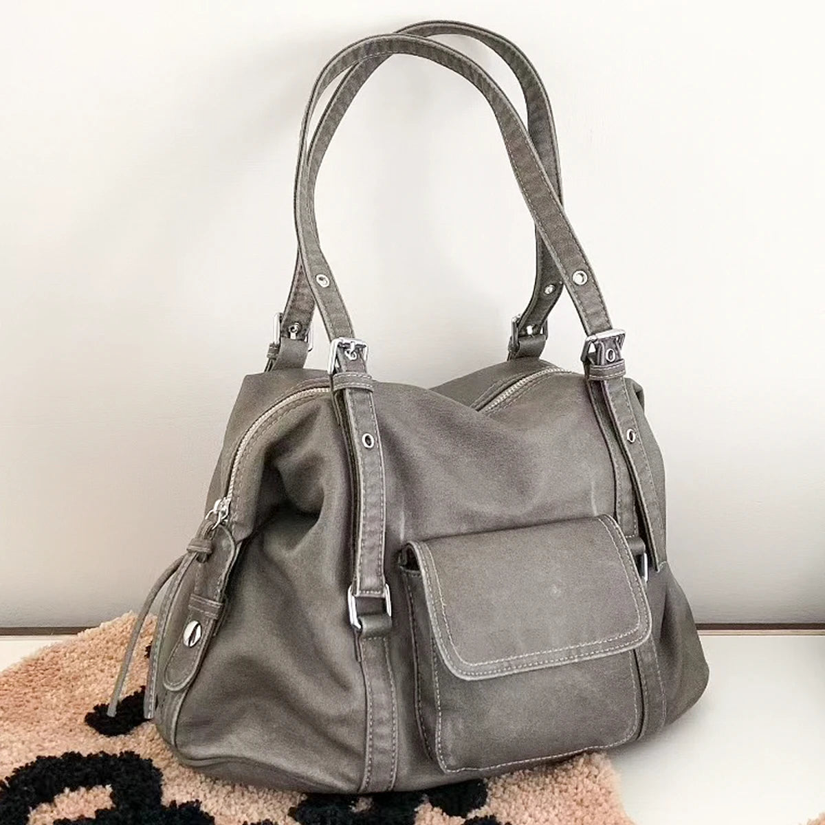 Grommet Shoulder Bag