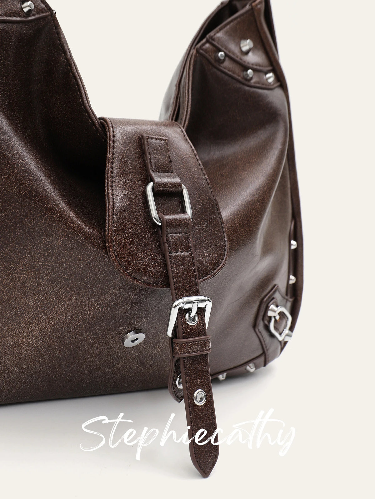 Chain-Strap Slouchy Hobo