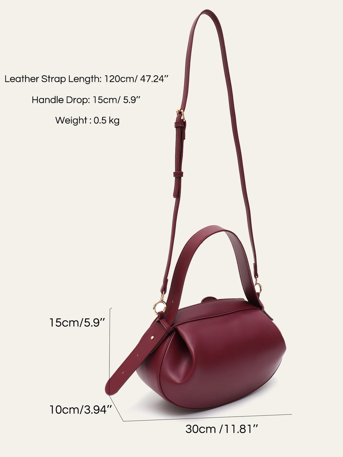 Sculpted Oval Shoulder Bag