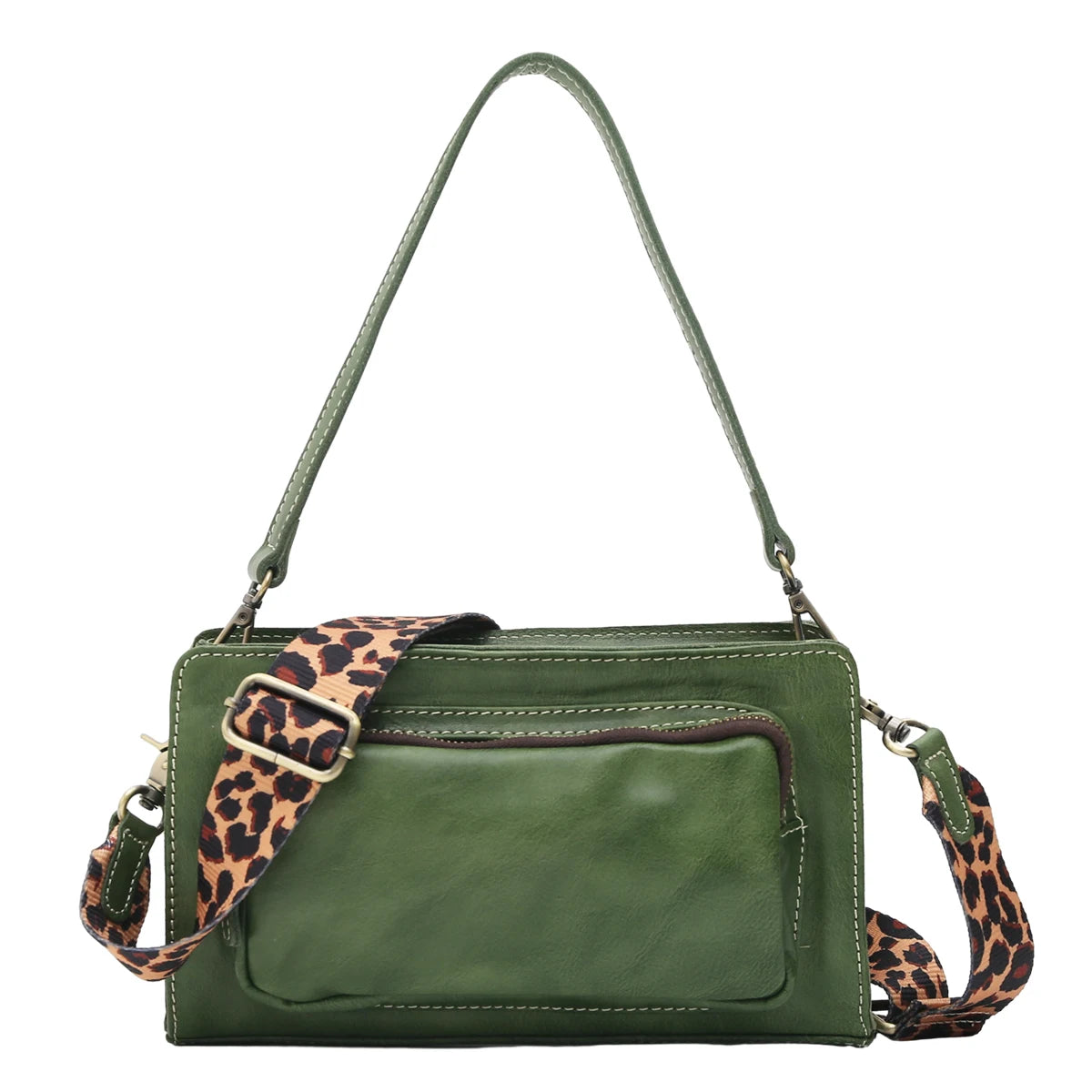 Leopard-Strap Crossbody Bag