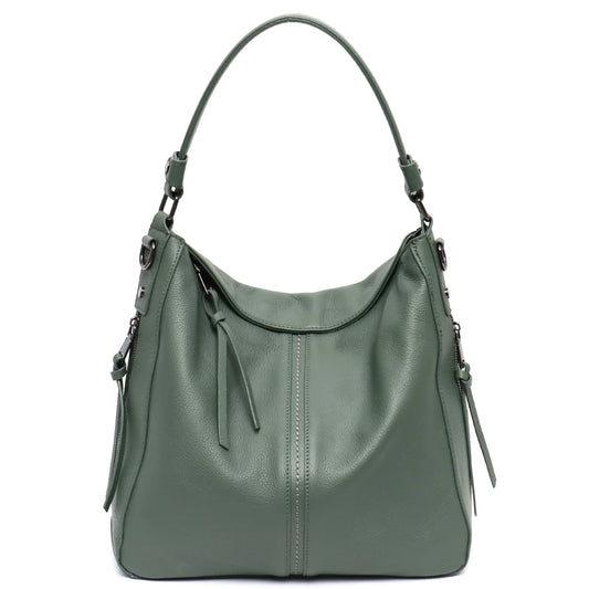 Buckle-Strap Shoulder Hobo