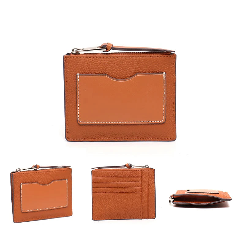 Front-Slot Zip Card Wallet