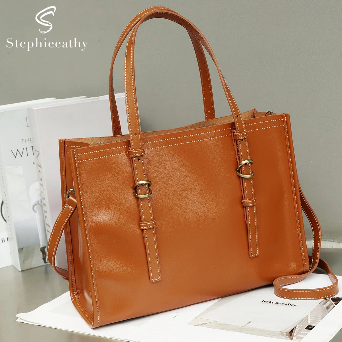 Structured Top-Handle Tote
