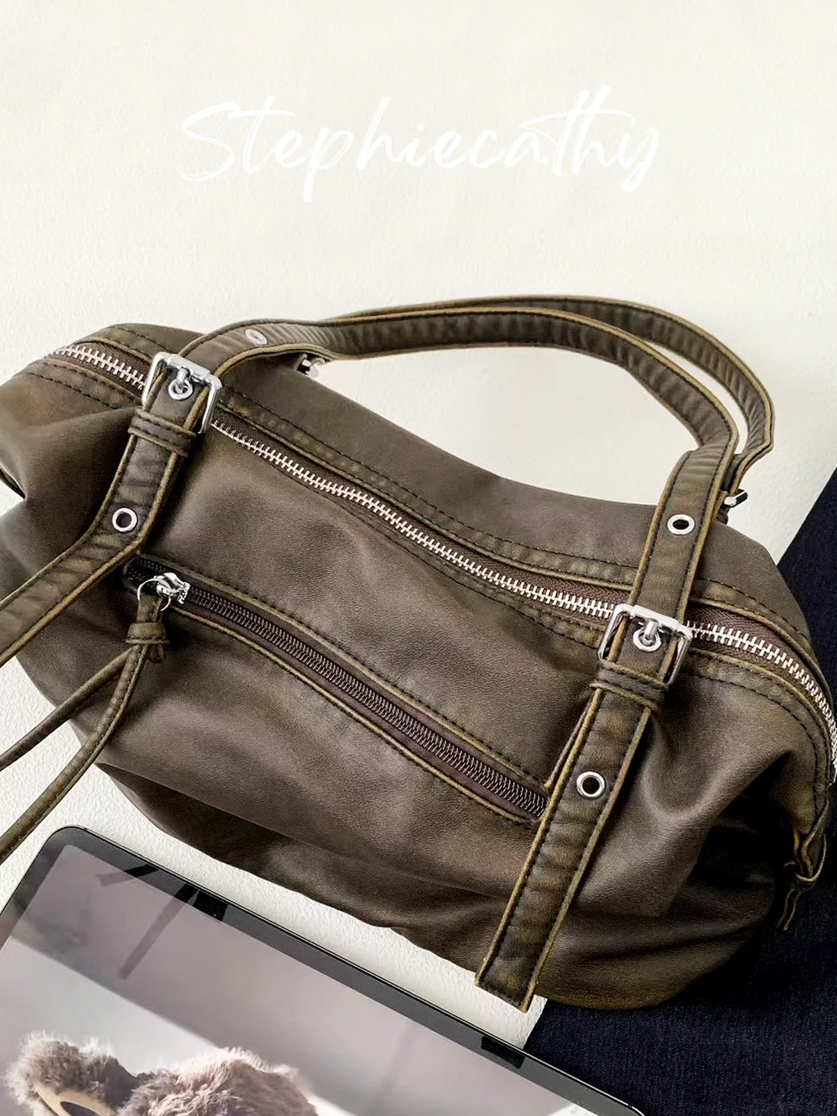 Grommet Shoulder Bag