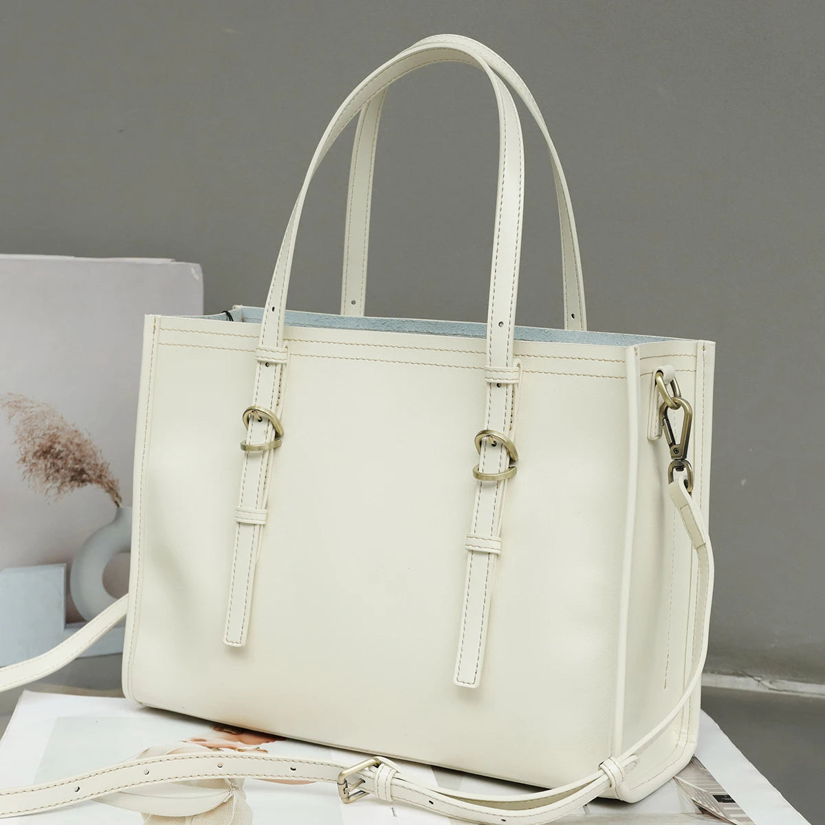 Structured Top-Handle Tote