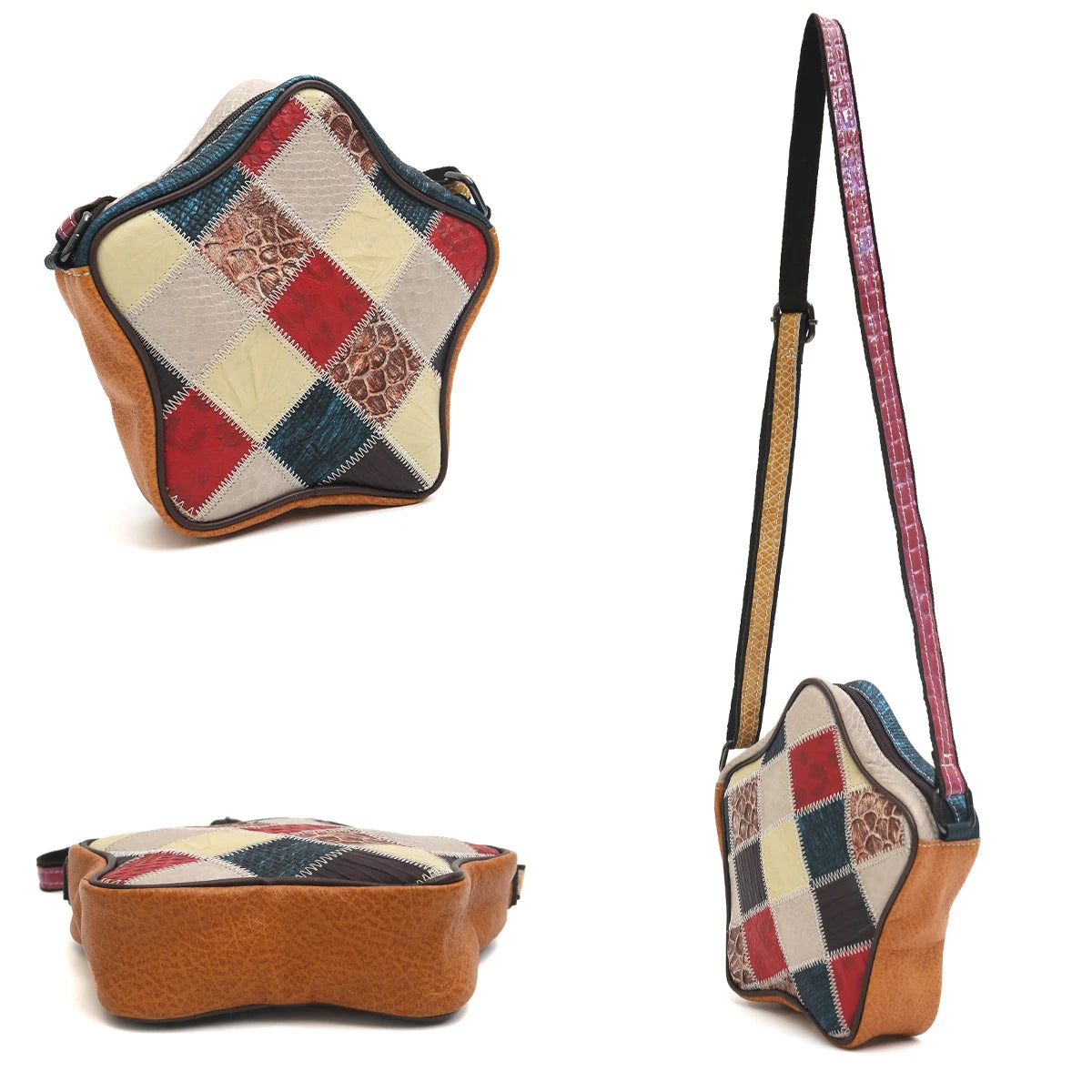 Patchwork Frame Crossbody Bag
