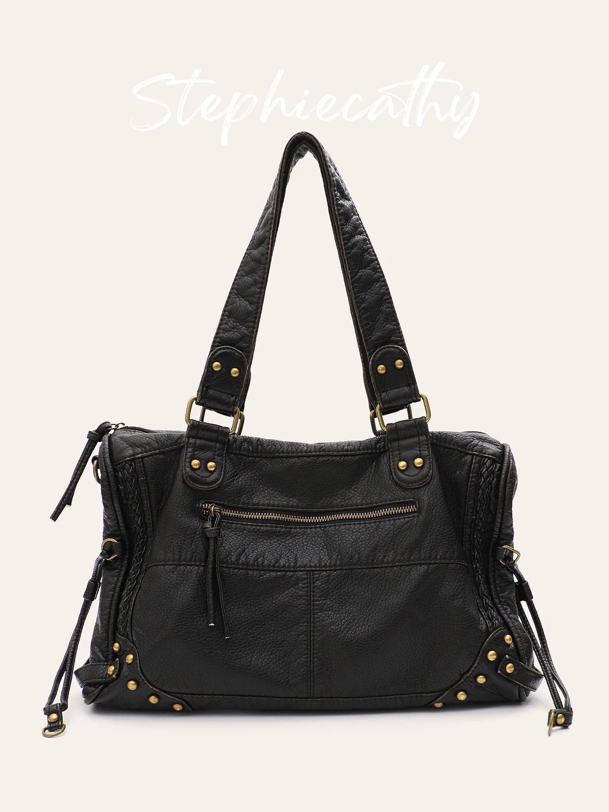 Riveted Multi-Pocket Tote
