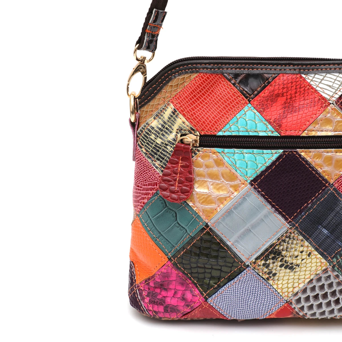 Floral Patchwork Crossbody Bag
