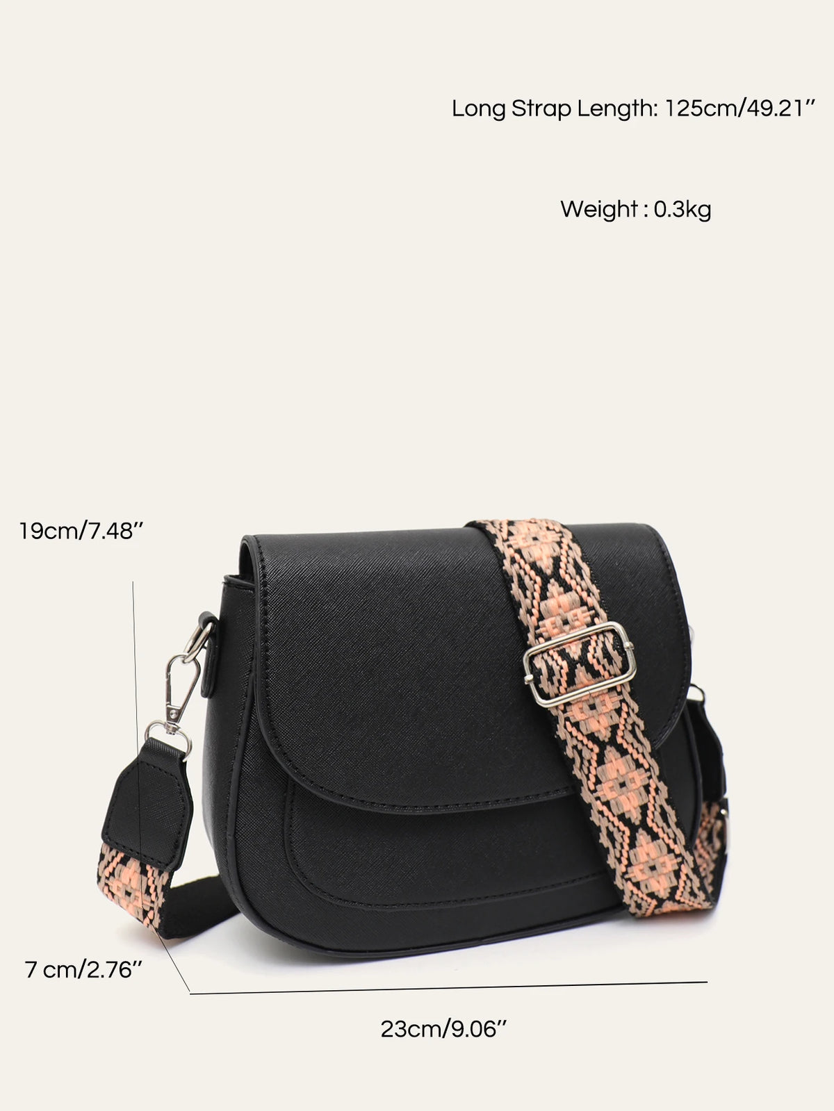 Woven-Strap Saddle Bag