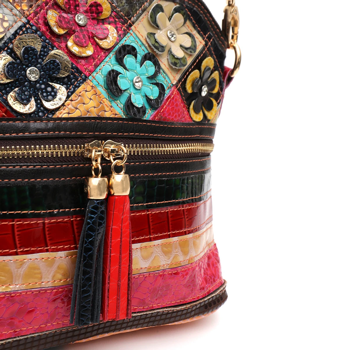 Floral Patchwork Crossbody Bag