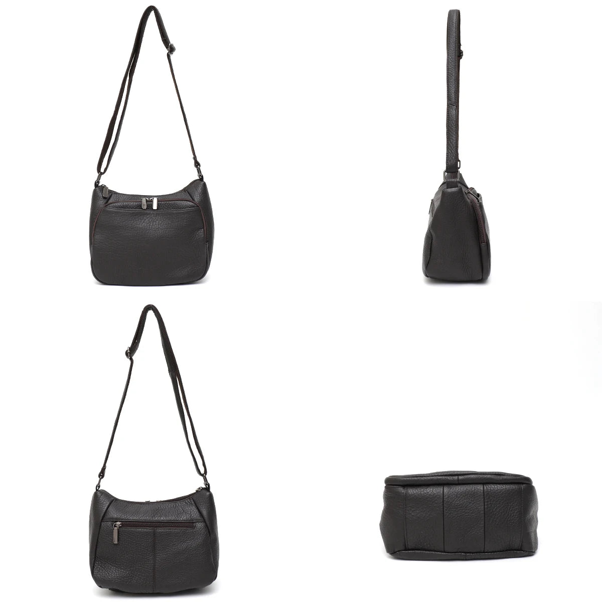 Minimal Zip Shoulder Bag