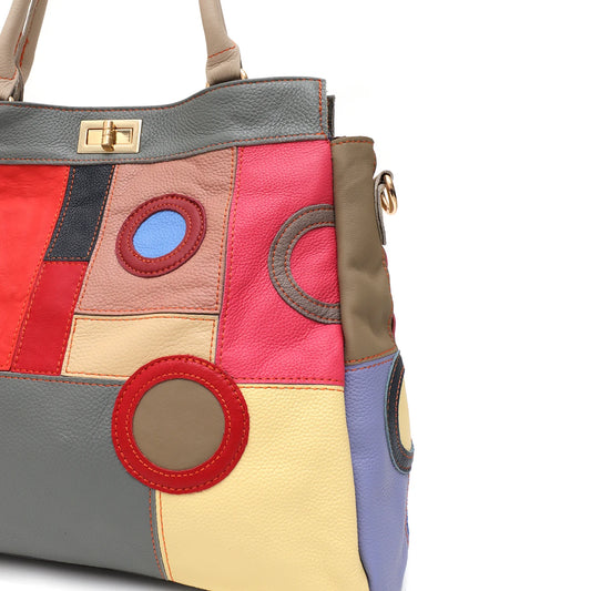 Geometric Turn-Lock Tote