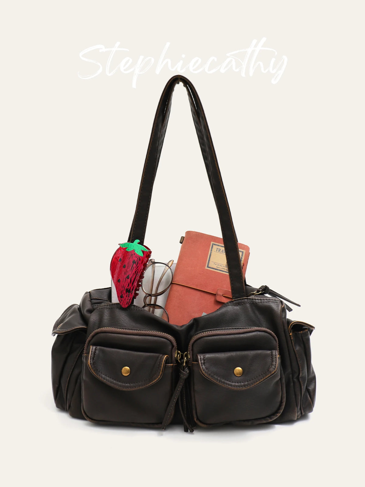 Double-Flap Multi-Pocket Tote