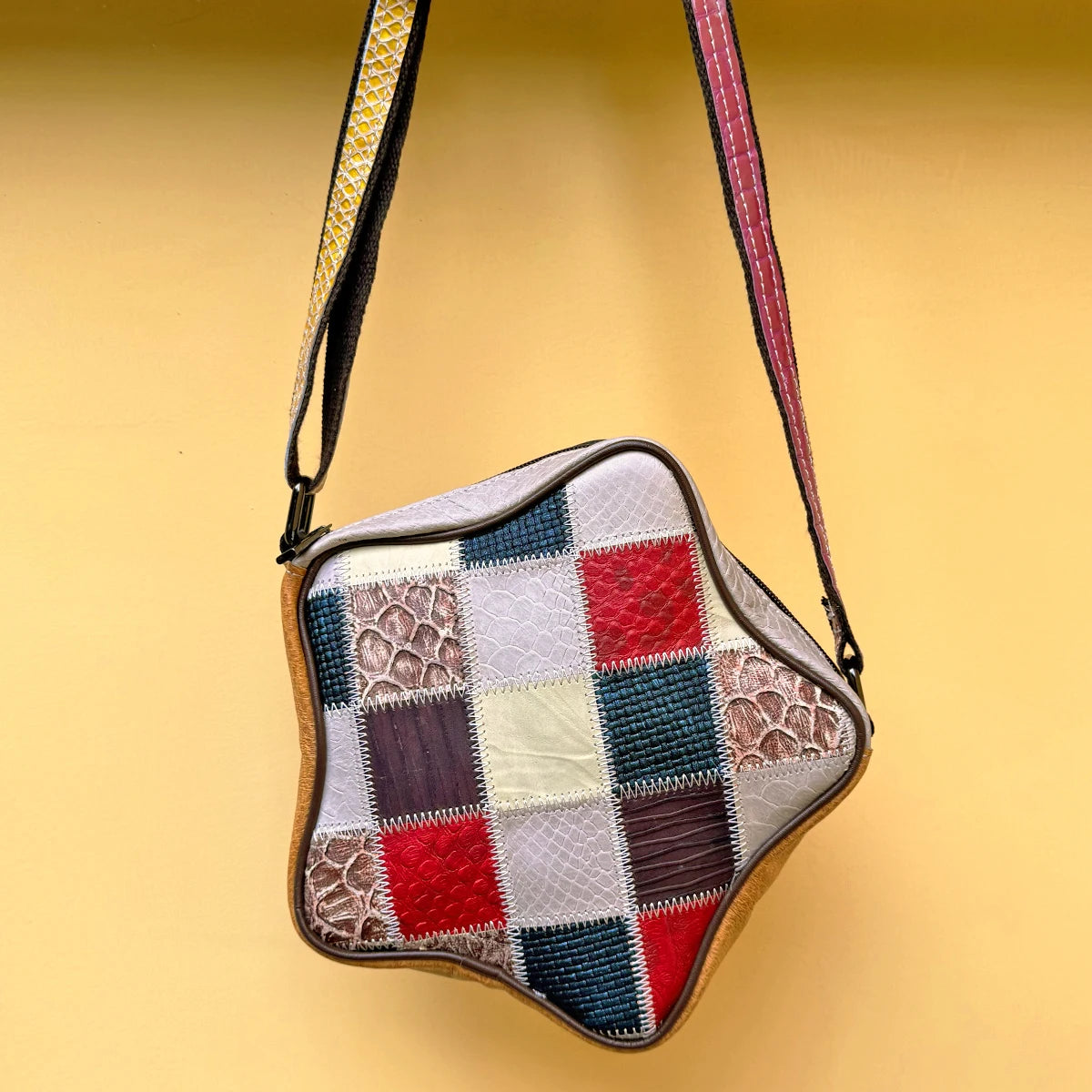 Patchwork Frame Crossbody Bag