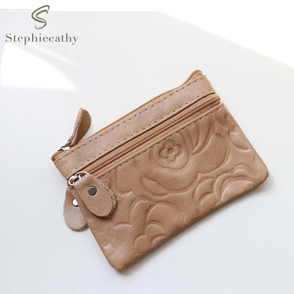 Embossed Floral Key Pouch