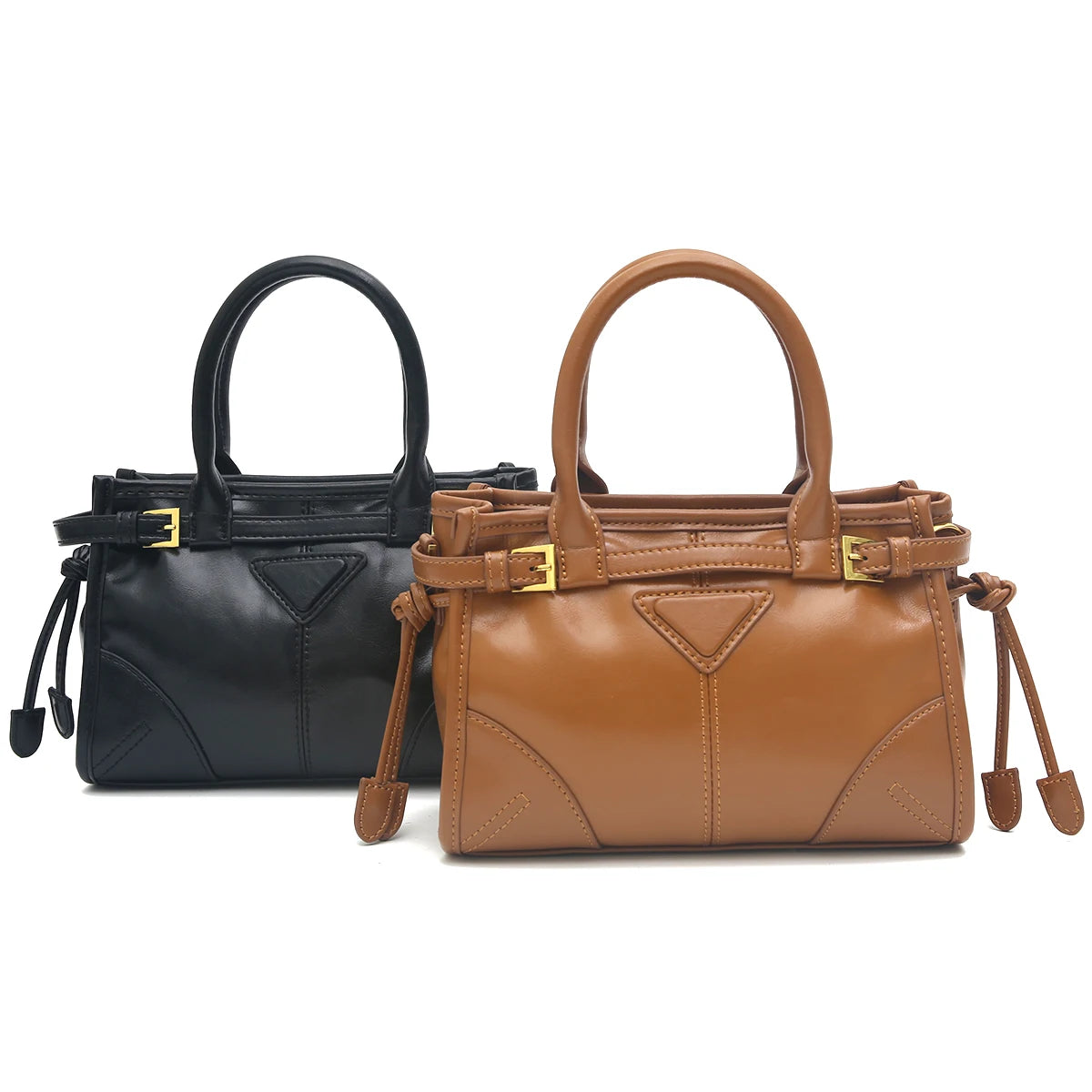Metallic Structured Satchel