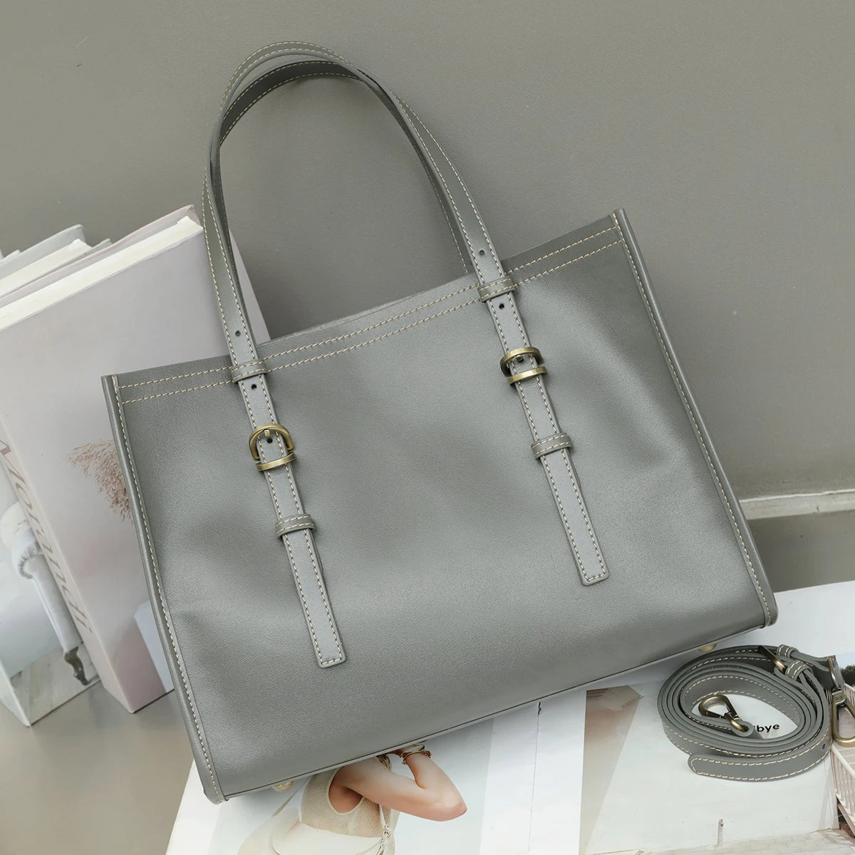 Structured Top-Handle Tote