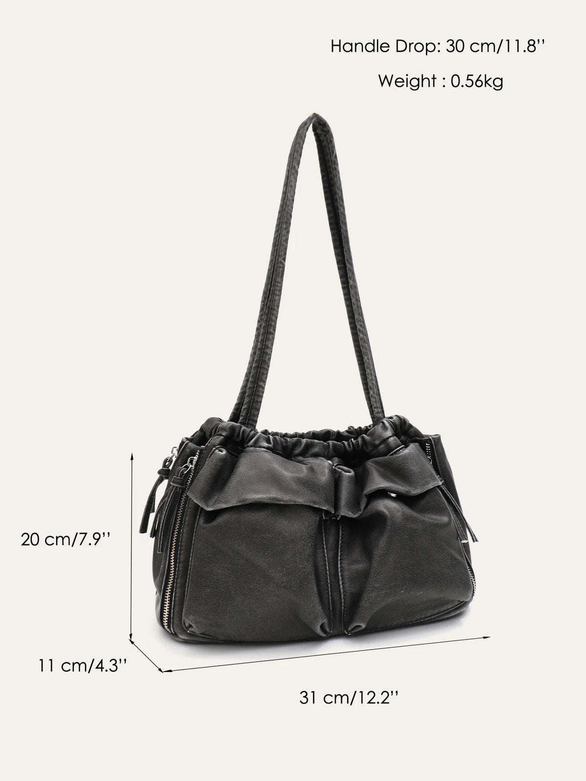 Multi-Pocket Shoulder Tote