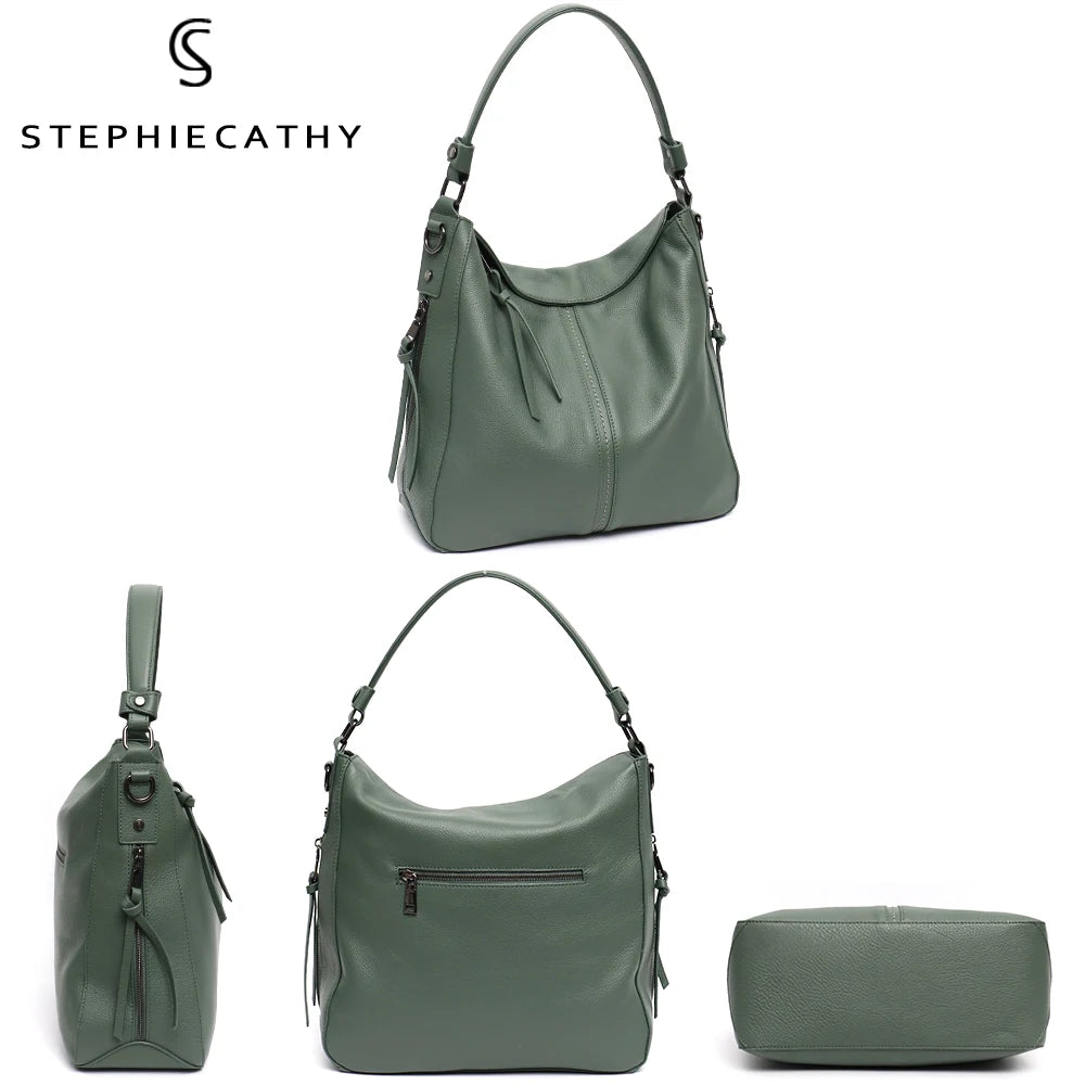 Buckle-Strap Shoulder Hobo